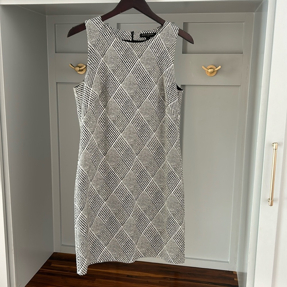 Banana Republic plaid stretch shift Dress